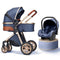 3 in 1 Foldable Baby Stroller Travel System blue