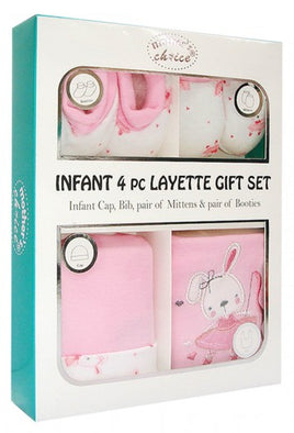 Infant 4 Piece Layette Gift Set - Bunny