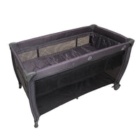 Baby Womb World - Extra Length Baby Camp Cot and Travel Bed, colour dark grey, 0 to 36 mmonths