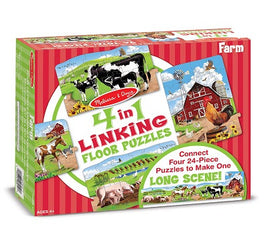 4 in 1 Linking Floor Puzzles - Farm