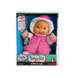 Baby's First Doll Minky So Soft - Pink