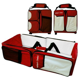 2-in-1 Travel Baby Bag - Red