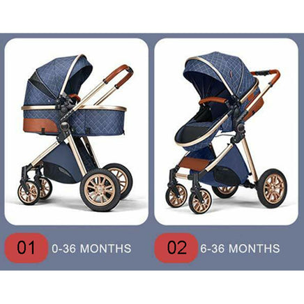 My Mom And Me - 2 in 1 Foldable Baby Stroller Travel System - Khaki