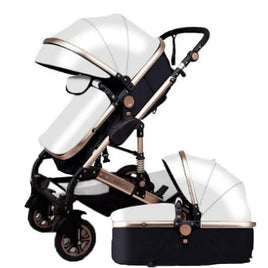 Belecoo Luxury Baby Stroller Travel System 2-in-1 - White