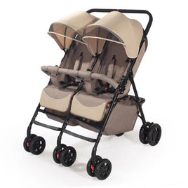 Double Sided Twin Stroller - Khaki