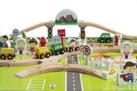 Wooden Train Set - Multi Bridge - 80pcs